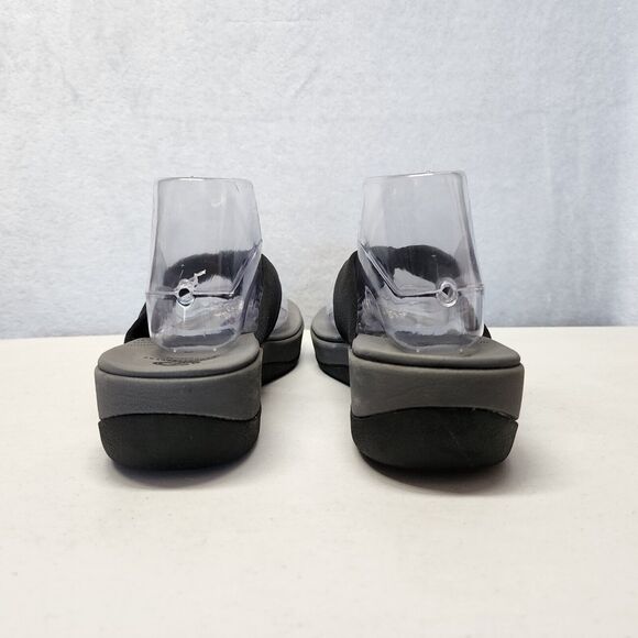 Clarks Flip Flop Sandals Womens 11 Cloudsteppers Thong Black Comfort Arla Glison - Picture 10 of 13